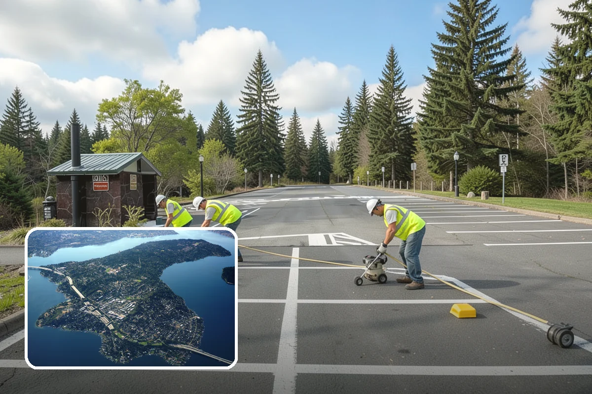 Basketball Court Cleaning in Mercer Island, King County, WA - Restores slip resistance on moisture-prone outdoor surfaces