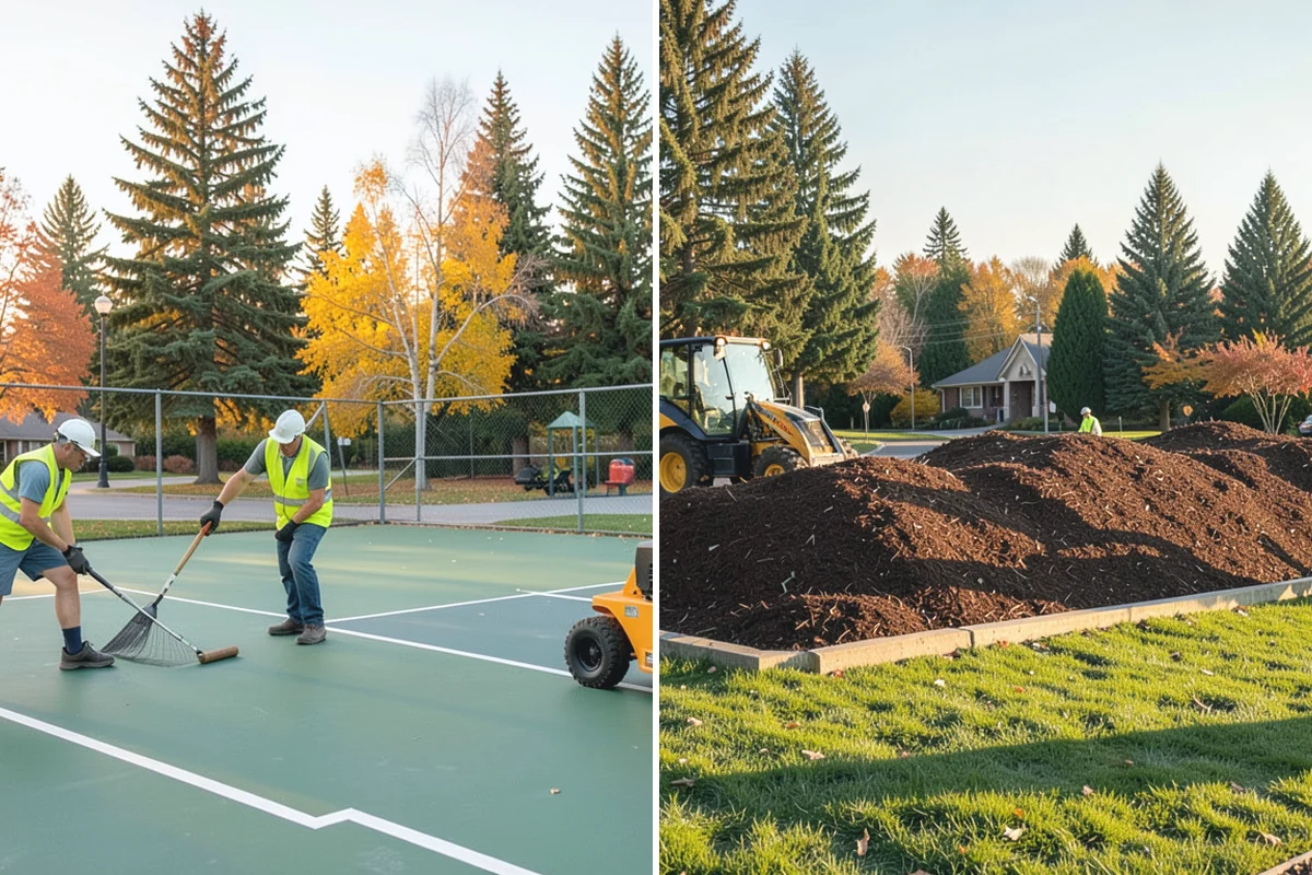 Basketball Court Cleaning in Renton, King County, WA - Inspect surface coating, key paint, and drainage conditions