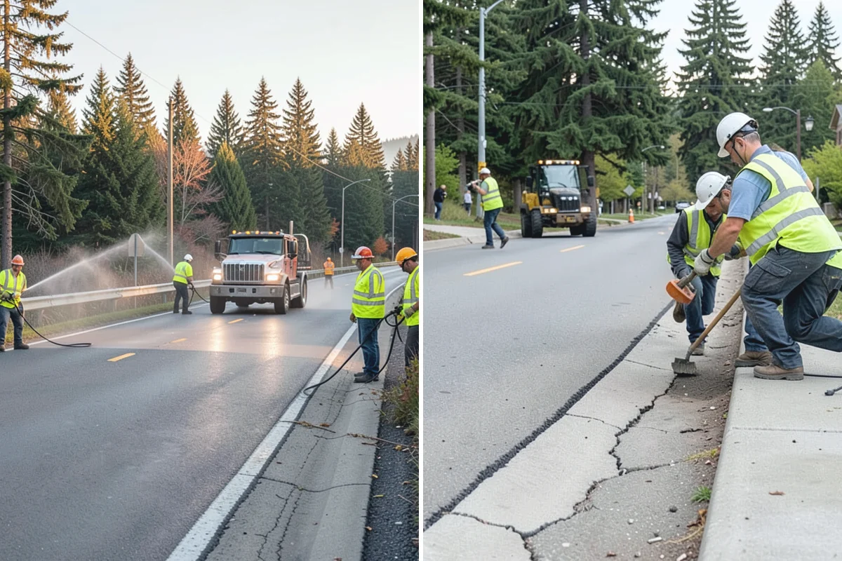 Basketball Court Cleaning in Roy, Pierce County, WA - Inspect surface coating, key paint, and drainage conditions