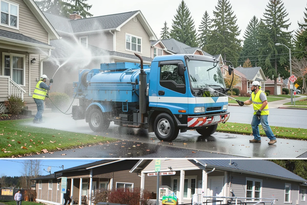 Basketball Court Cleaning in South Prairie, Pierce County, WA - Cleaning is most effective from spring through fall, with a pre-season wash recommended before summer programming begins.