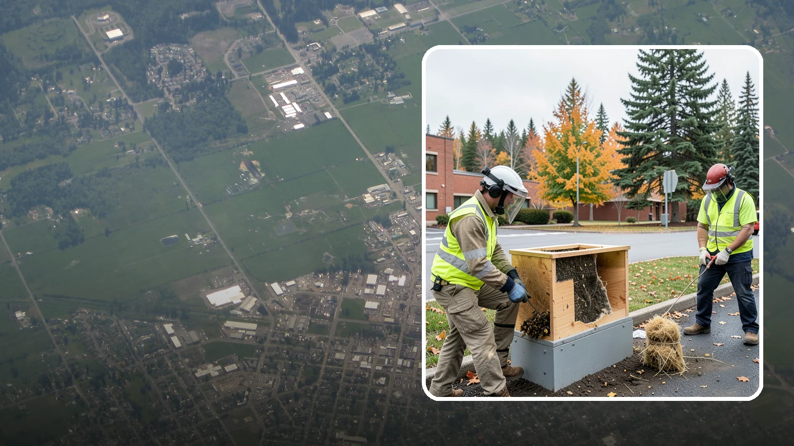 Beehive & Wasp Removal in Enumclaw, King County, WA - Safe removal of wasp nests and relocation of honey bee colonies from public property.