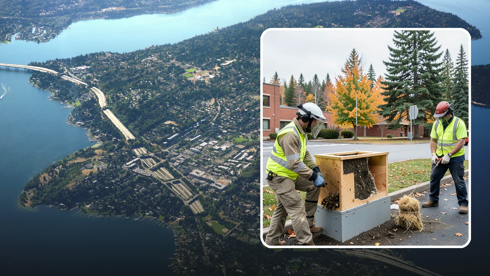 Beehive & Wasp Removal in Mercer Island, King County, WA - Safe removal of wasp nests and relocation of honey bee colonies from public property.