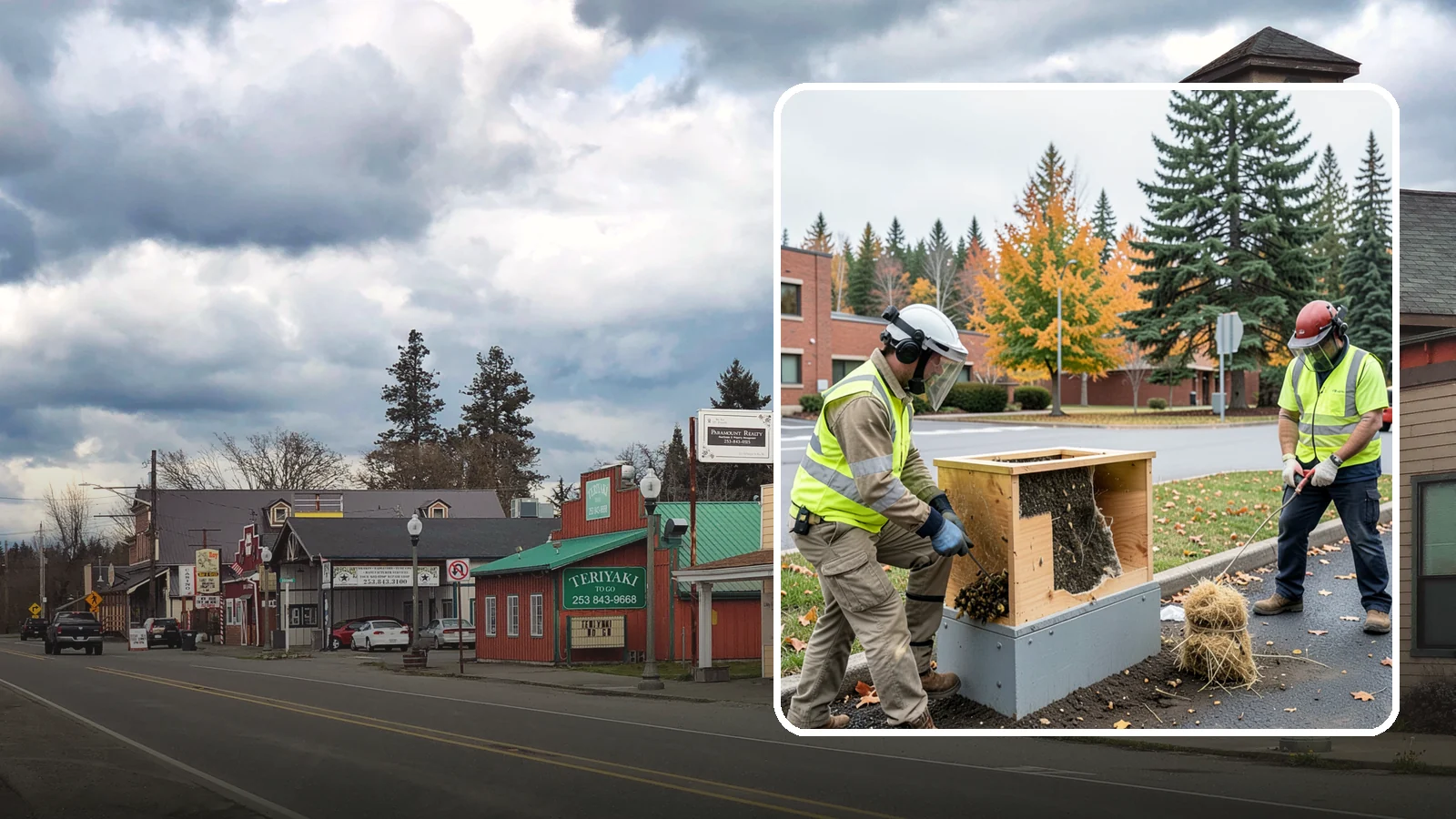 Beehive & Wasp Removal in Roy, Pierce County, WA - Safe removal of wasp nests and relocation of honey bee colonies from public property.
