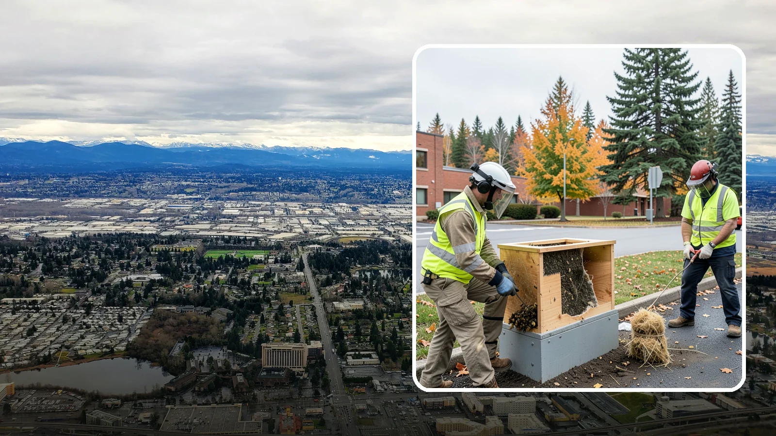 Beehive & Wasp Removal in SeaTac, King County, WA - Safe removal of wasp nests and relocation of honey bee colonies from public property.