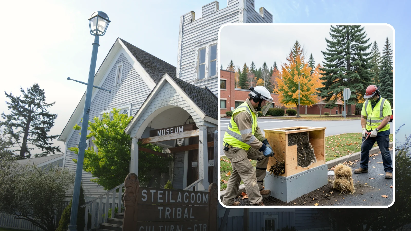 Beehive & Wasp Removal in Steilacoom, Pierce County, WA - Safe removal of wasp nests and relocation of honey bee colonies from public property.