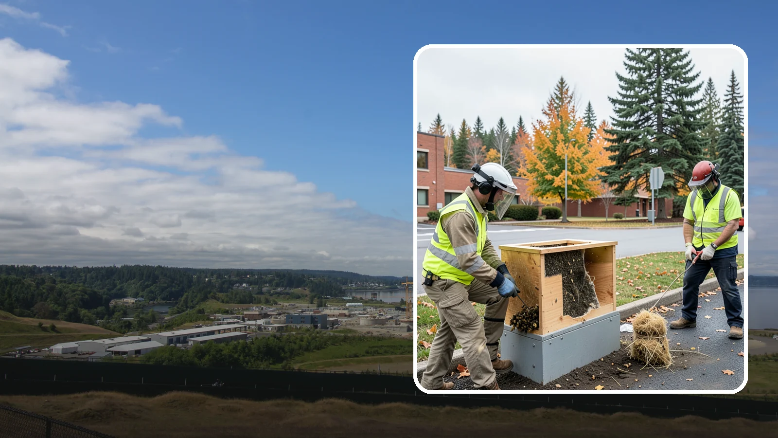 Beehive & Wasp Removal in University Place, Pierce County, WA - Safe removal of wasp nests and relocation of honey bee colonies from public property.