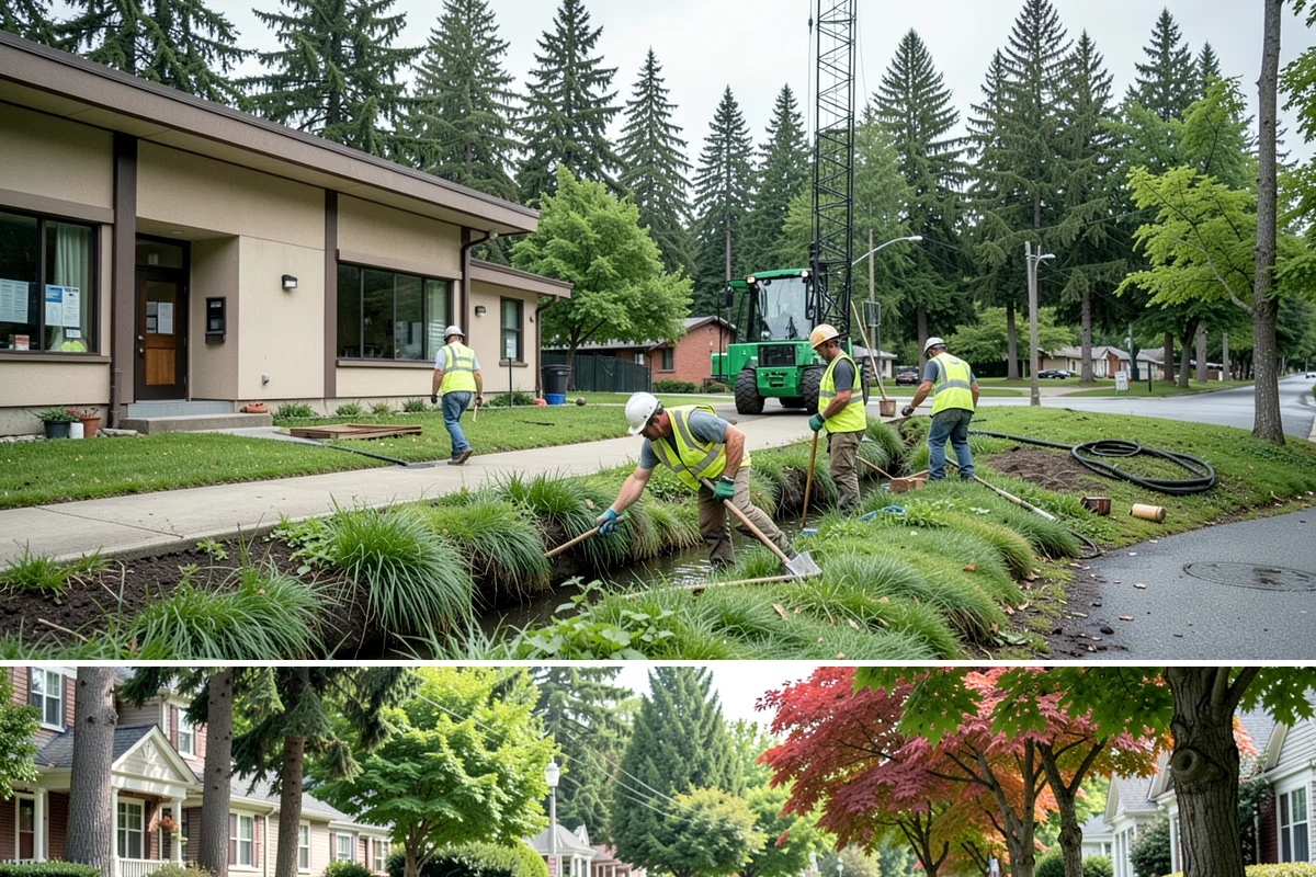 Bench Installation in Beaux Arts Village, King County, WA - Concrete-pad installations favor drier months for reliable cures, while surface-anchored benches on existing hardscape can be set...