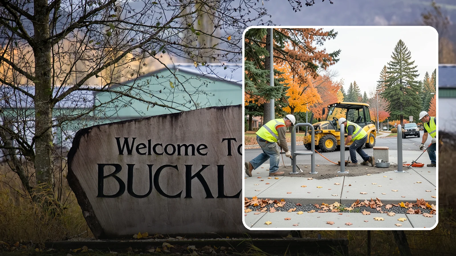 Bench Installation in Buckley, Pierce County, WA - We install park and streetscape benches on engineered footings with anchoring that resists theft and vandalism.