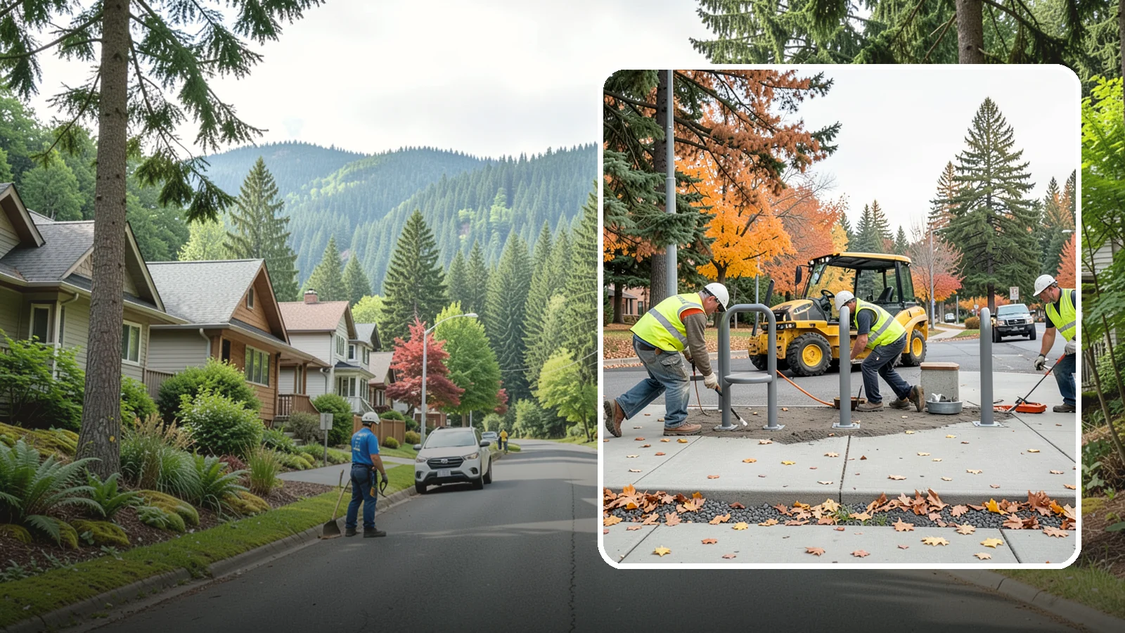 Bench Installation in Darrington, Snohomish County, WA - We install park and streetscape benches on engineered footings with anchoring that resists theft and vandalism.