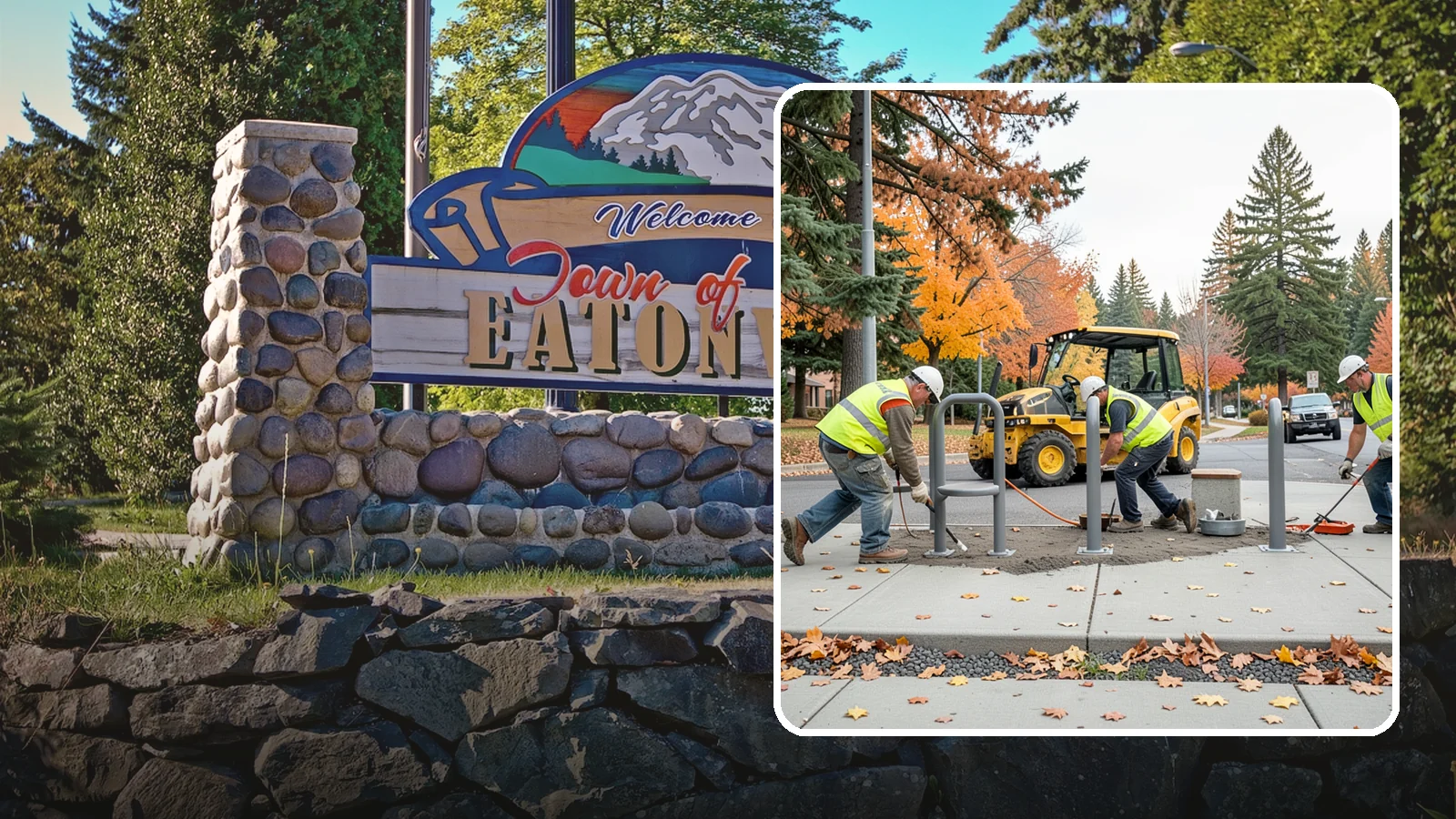 Bench Installation in Eatonville, Pierce County, WA - We install park and streetscape benches on engineered footings with anchoring that resists theft and vandalism.