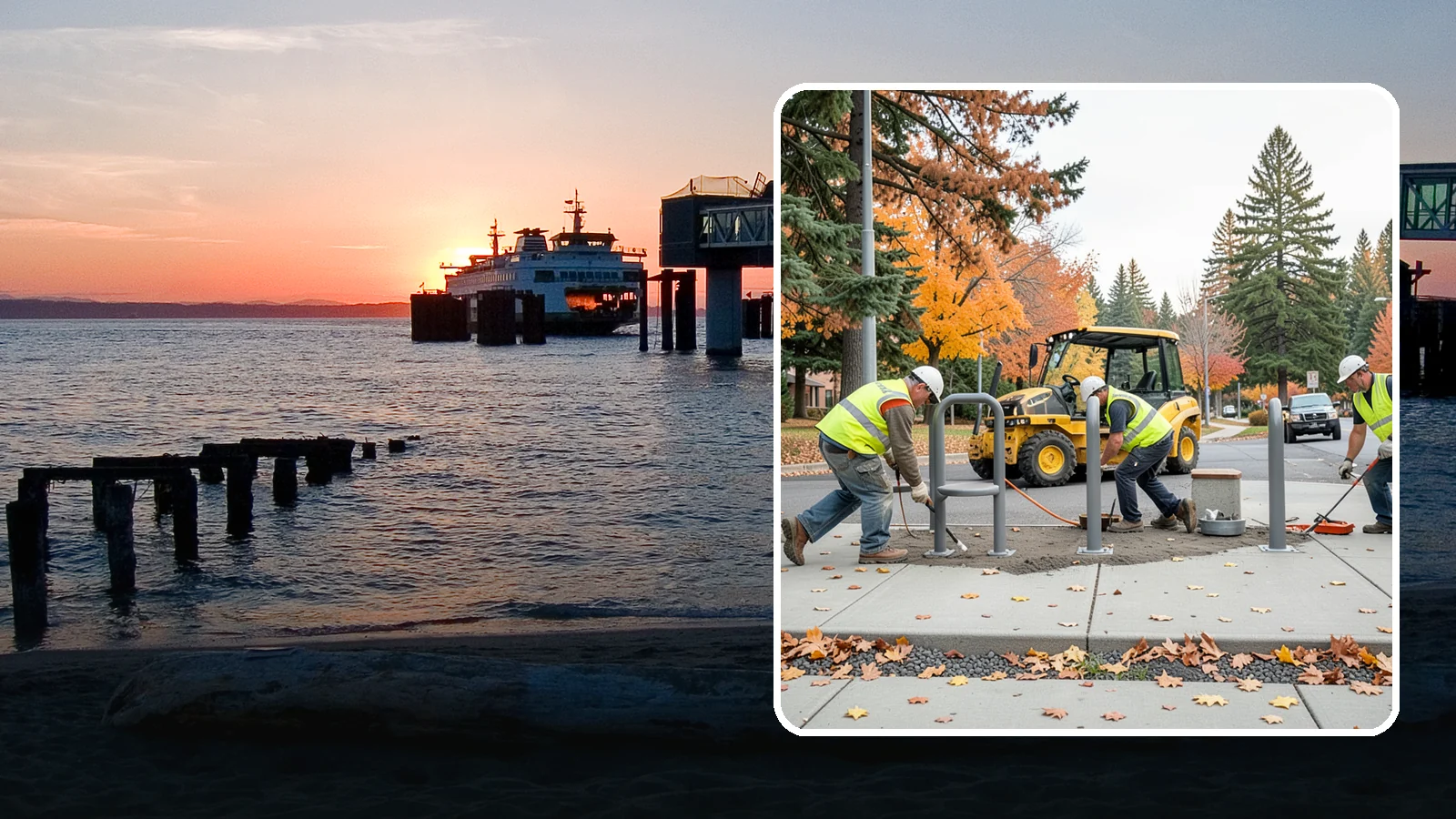 Bench Installation in Edmonds, Snohomish County, WA - We install park and streetscape benches on engineered footings with anchoring that resists theft and vandalism.