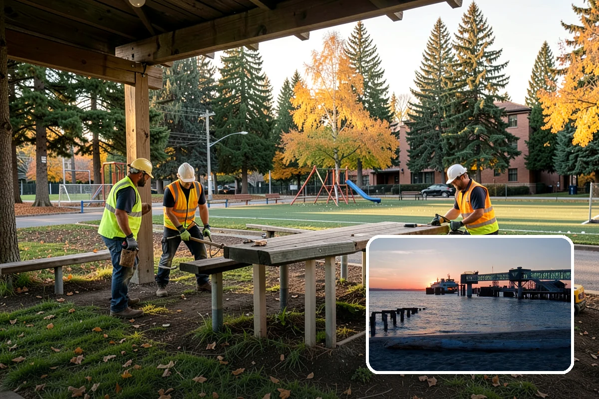 Bench Installation in Edmonds, Snohomish County, WA - ADA-conscious placement preserves accessible routes and clear space