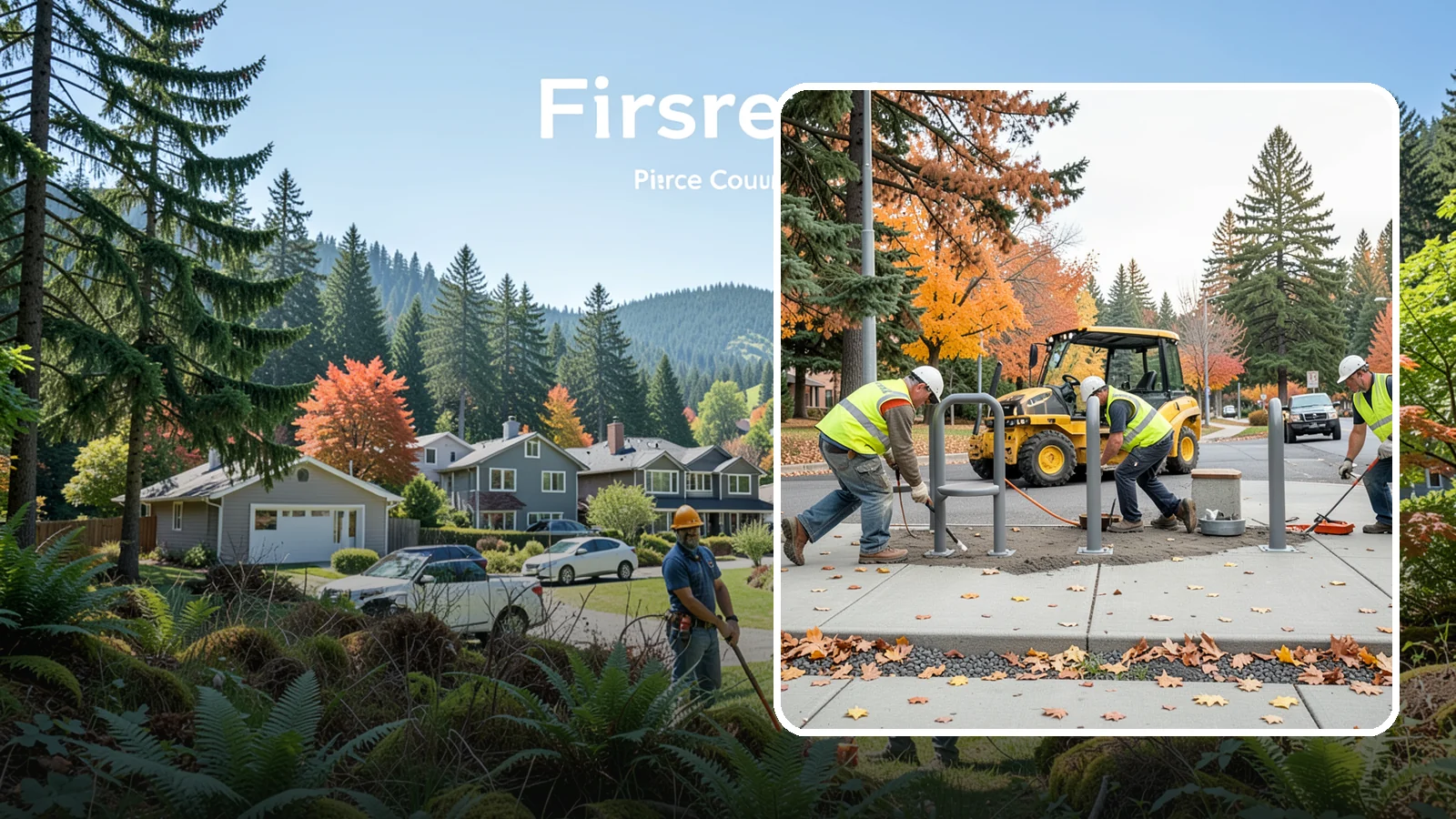 Bench Installation in Fircrest, Pierce County, WA - We install park and streetscape benches on engineered footings with anchoring that resists theft and vandalism.