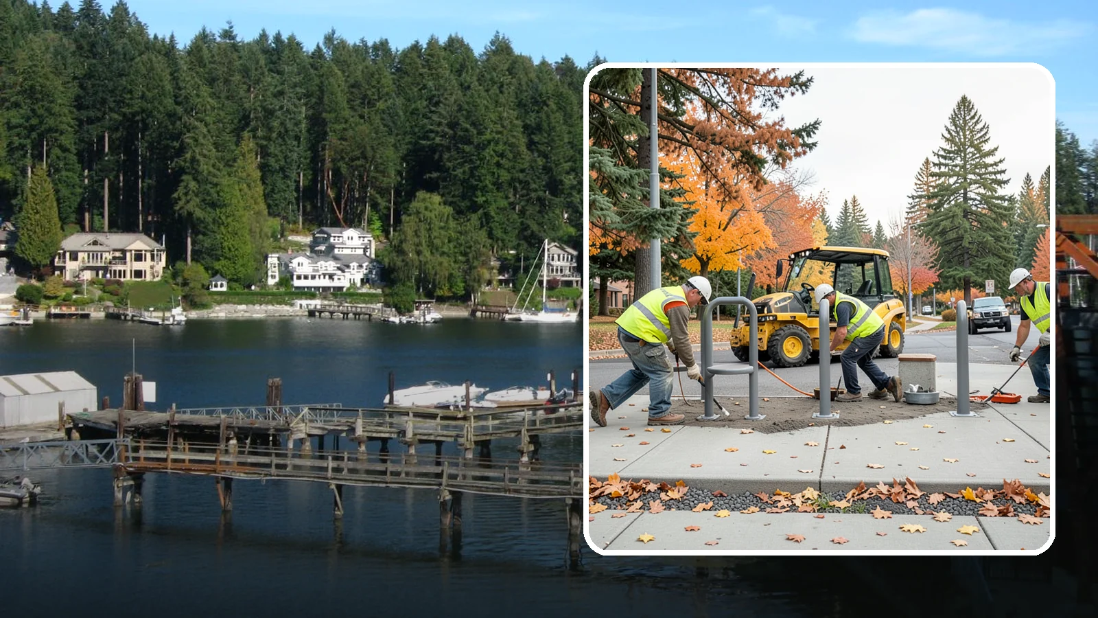 Bench Installation in Gig Harbor, Pierce County, WA - We install park and streetscape benches on engineered footings with anchoring that resists theft and vandalism.