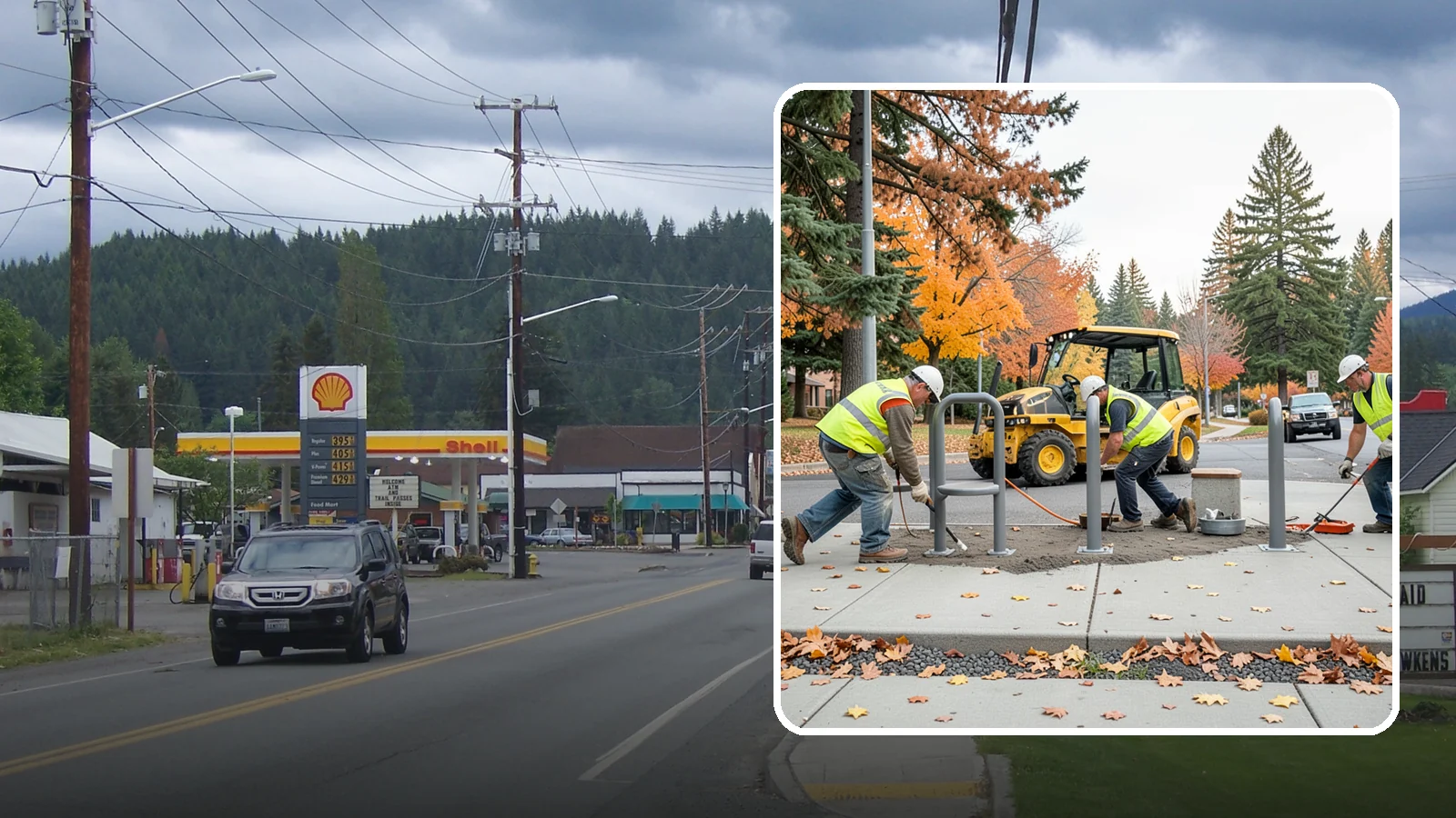 Bench Installation in Granite Falls, Snohomish County, WA - We install park and streetscape benches on engineered footings with anchoring that resists theft and vandalism.