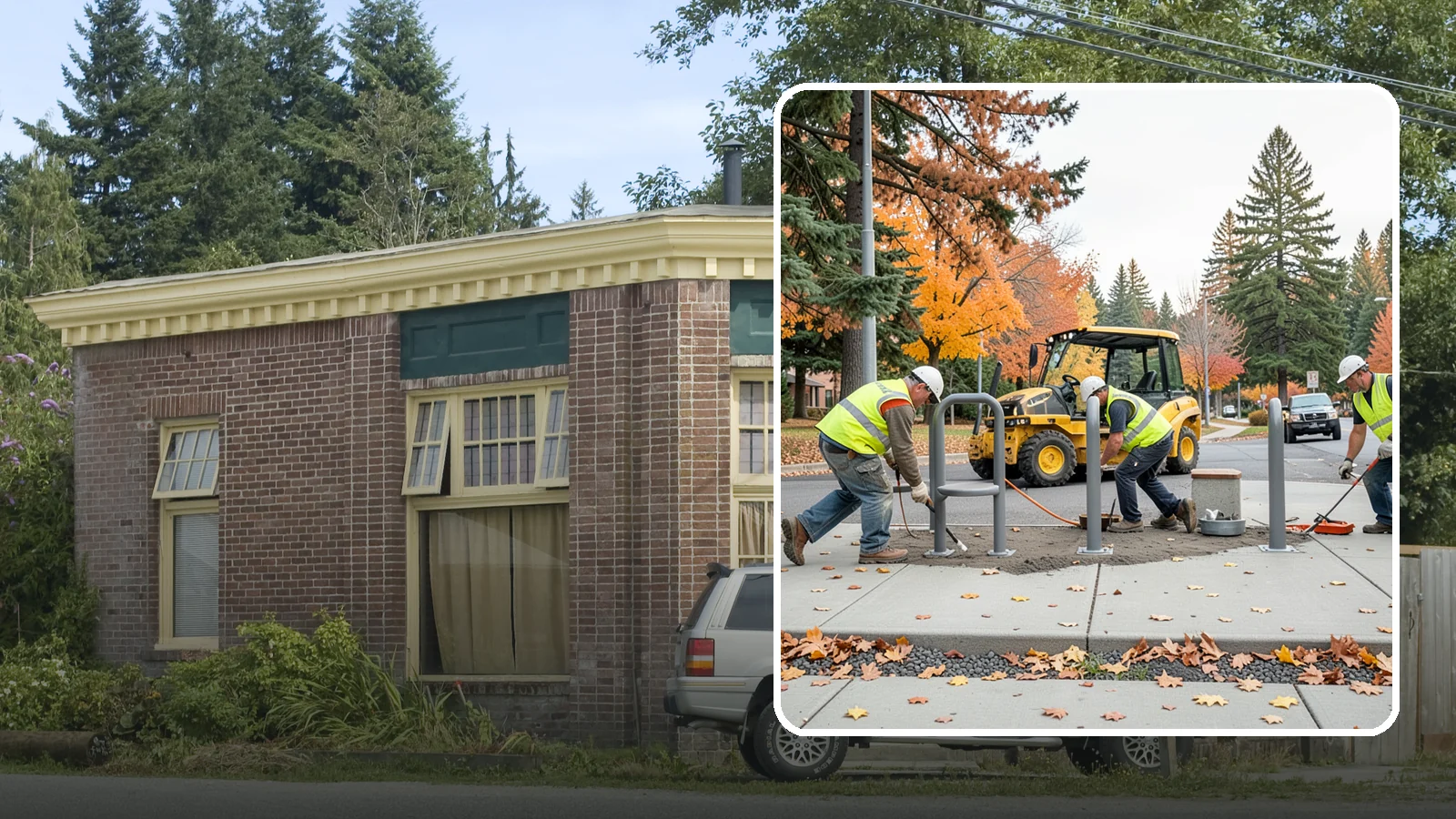 Bench Installation in Hamilton, Skagit County, WA - We install park and streetscape benches on engineered footings with anchoring that resists theft and vandalism.