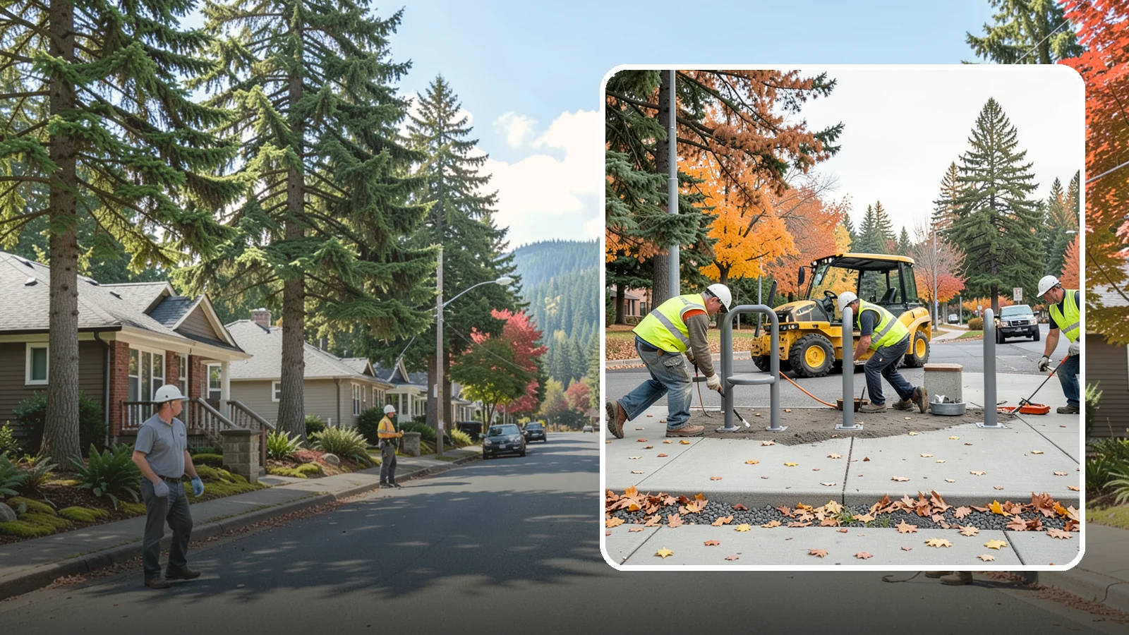 Bench Installation in Hunts Point, King County, WA - We install park and streetscape benches on engineered footings with anchoring that resists theft and vandalism.