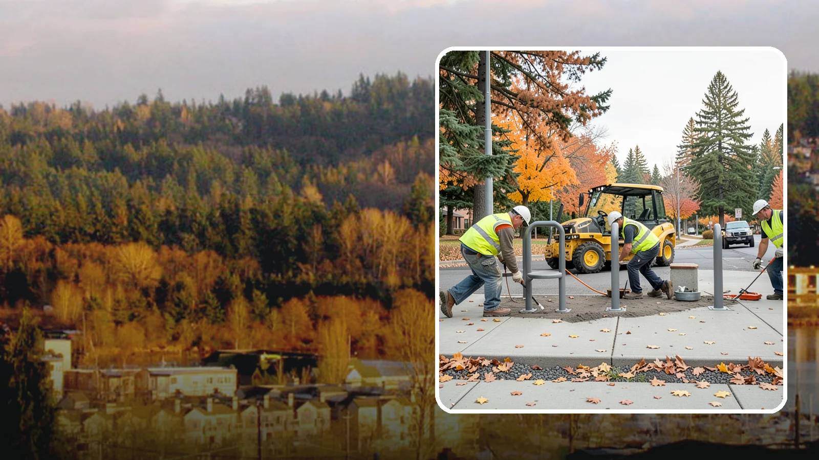 Bench Installation in Kenmore, King County, WA - We install park and streetscape benches on engineered footings with anchoring that resists theft and vandalism.