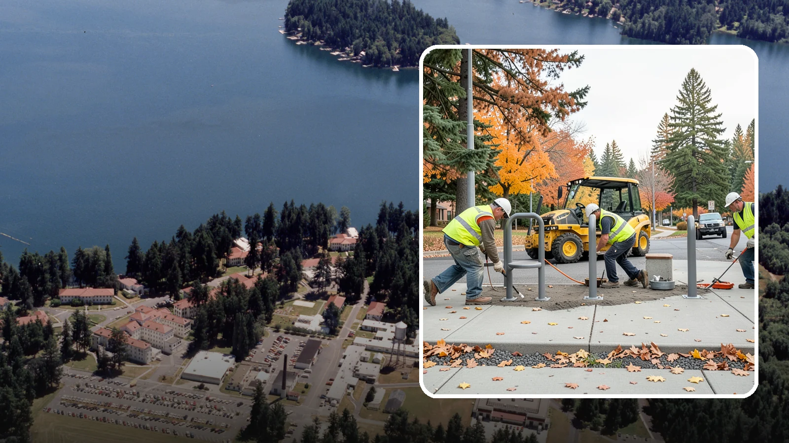 Bench Installation in Lakewood, Pierce County, WA - We install park and streetscape benches on engineered footings with anchoring that resists theft and vandalism.