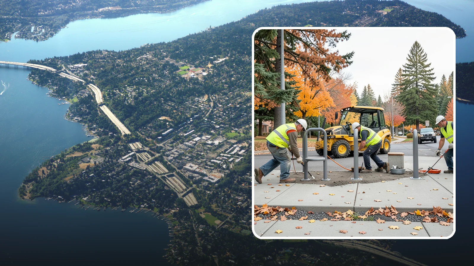 Bench Installation in Mercer Island, King County, WA - We install park and streetscape benches on engineered footings with anchoring that resists theft and vandalism.