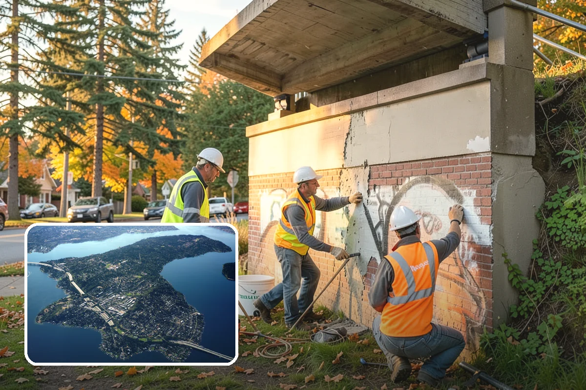 Bench Installation in Mercer Island, King County, WA - ADA-conscious placement preserves accessible routes and clear space