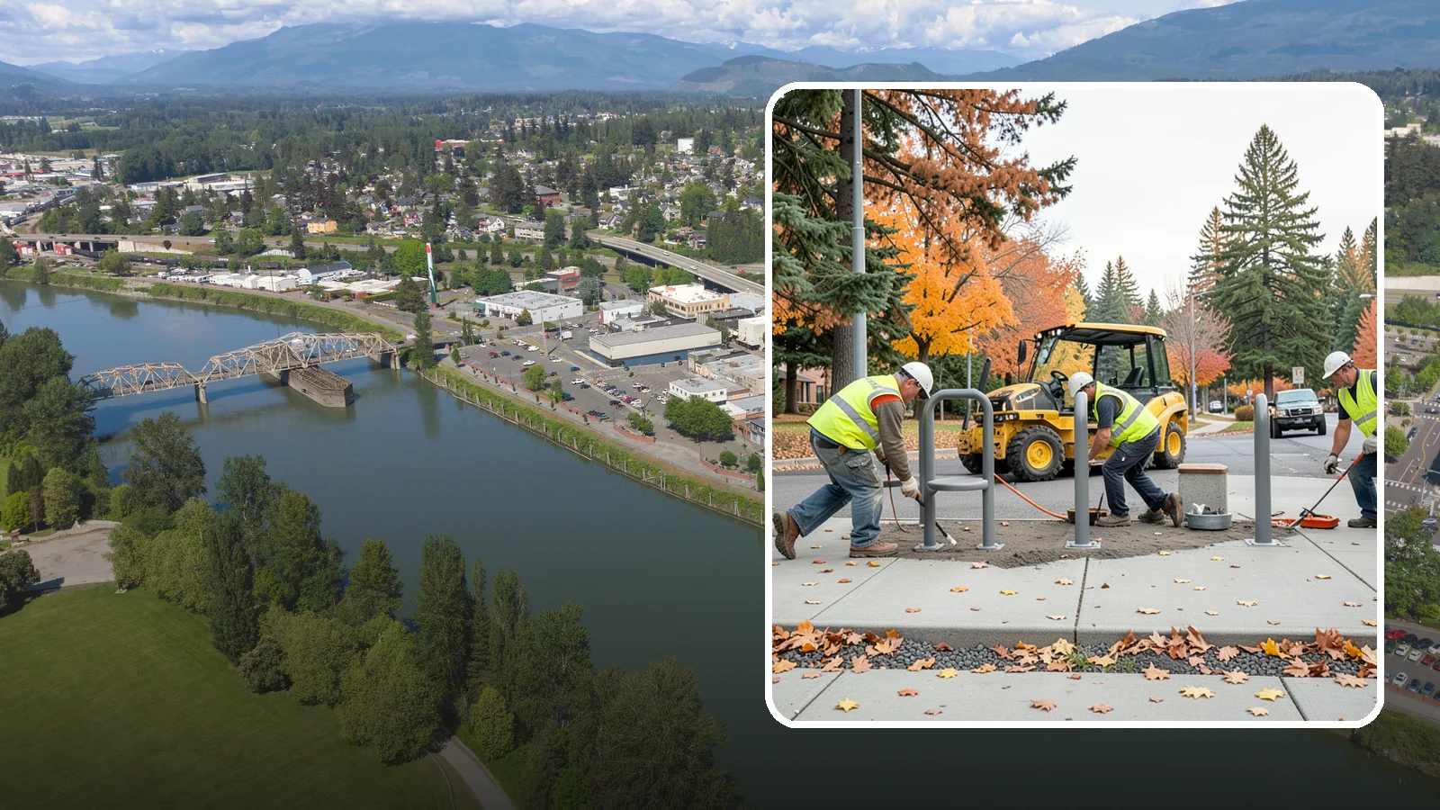Bench Installation in Mount Vernon, Skagit County, WA - We install park and streetscape benches on engineered footings with anchoring that resists theft and vandalism.