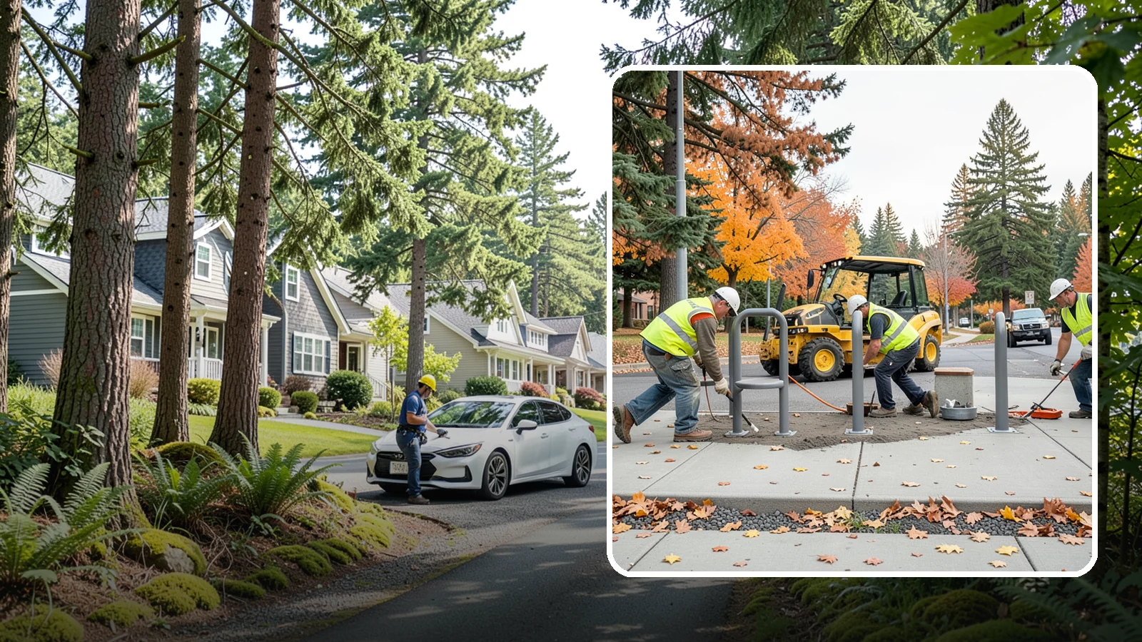 Bench Installation in Normandy Park, King County, WA - We install park and streetscape benches on engineered footings with anchoring that resists theft and vandalism.