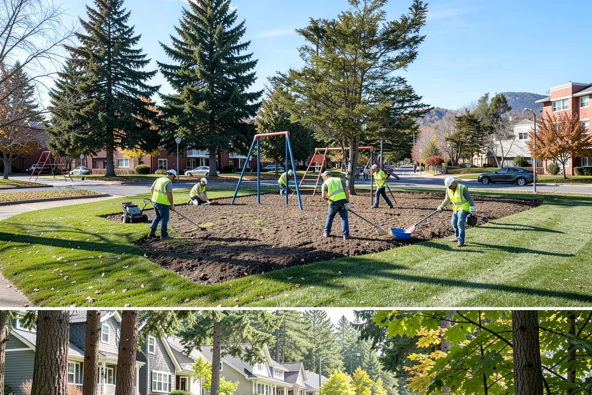 Bench Installation in Normandy Park, King County, WA - Concrete-pad installations favor drier months for reliable cures, while surface-anchored benches on existing hardscape can be set...