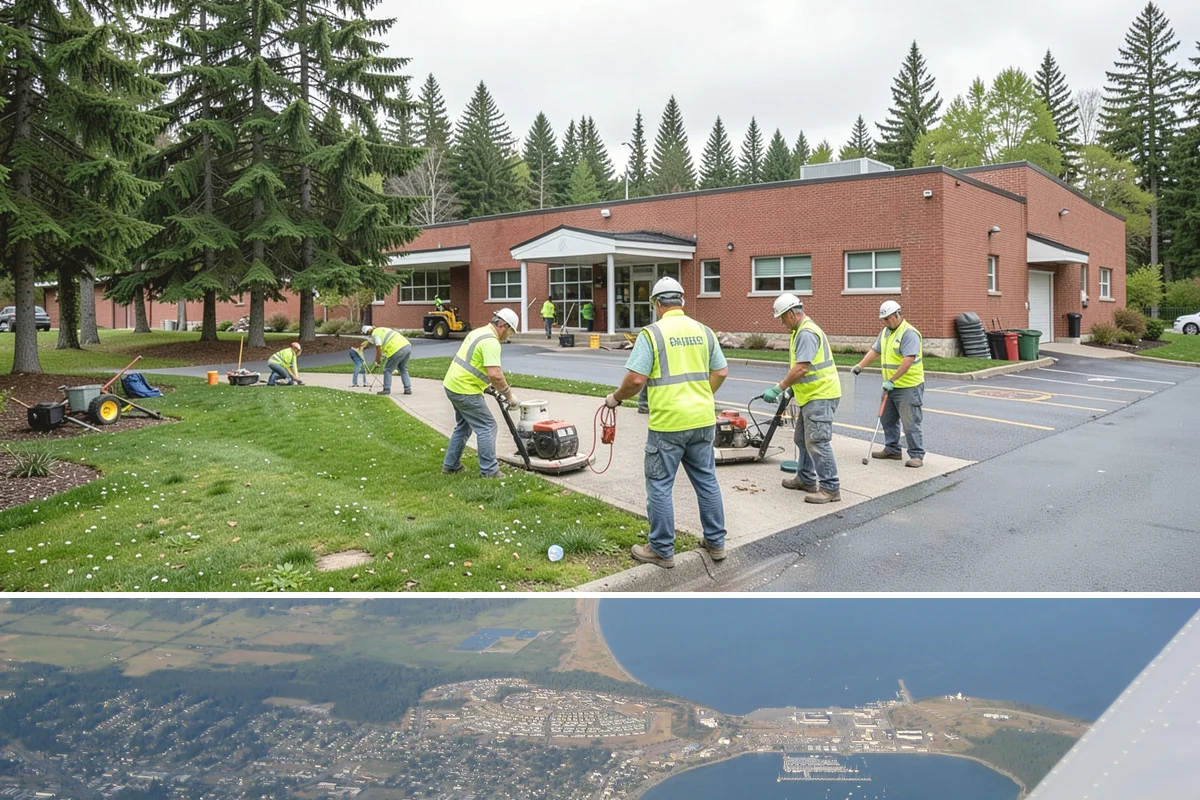 Bench Installation in Oak Harbor, Island County, WA - Concrete-pad installations favor drier months for reliable cures, while surface-anchored benches on existing hardscape can be set...