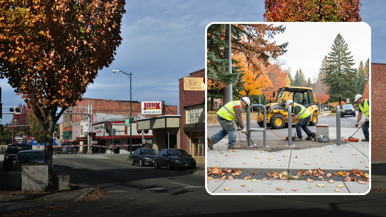 Bench Installation in Puyallup, Pierce County, WA - We install park and streetscape benches on engineered footings with anchoring that resists theft and vandalism.