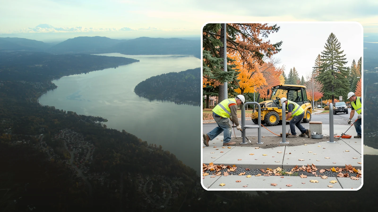 Bench Installation in Sammamish, King County, WA - We install park and streetscape benches on engineered footings with anchoring that resists theft and vandalism.