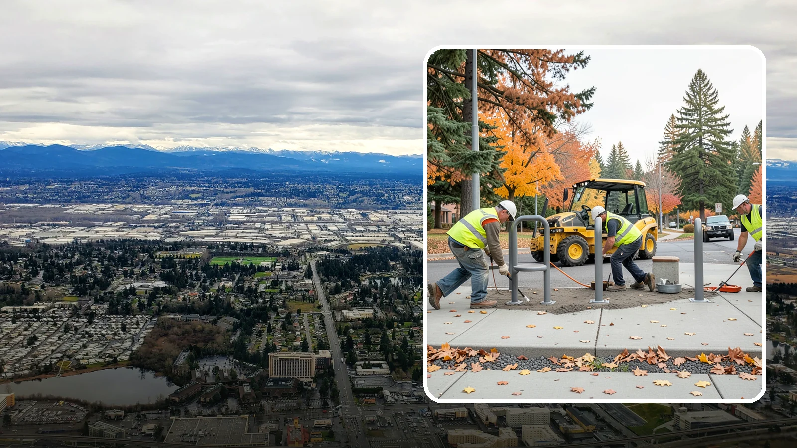 Bench Installation in SeaTac, King County, WA - We install park and streetscape benches on engineered footings with anchoring that resists theft and vandalism.