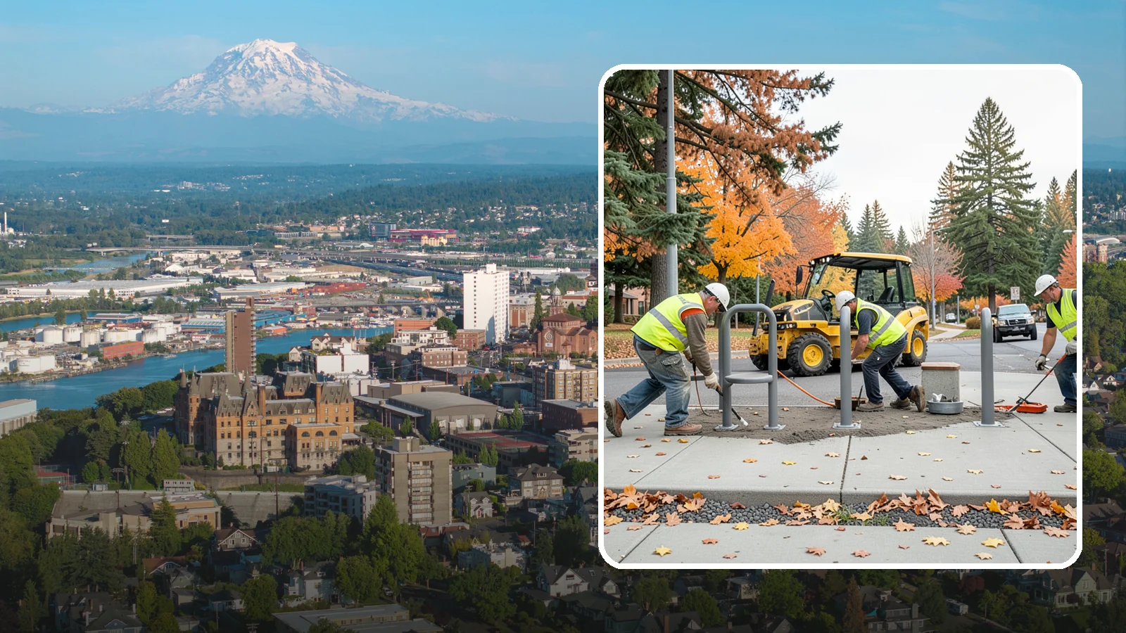 Bench Installation in Tacoma, Pierce County, WA - We install park and streetscape benches on engineered footings with anchoring that resists theft and vandalism.