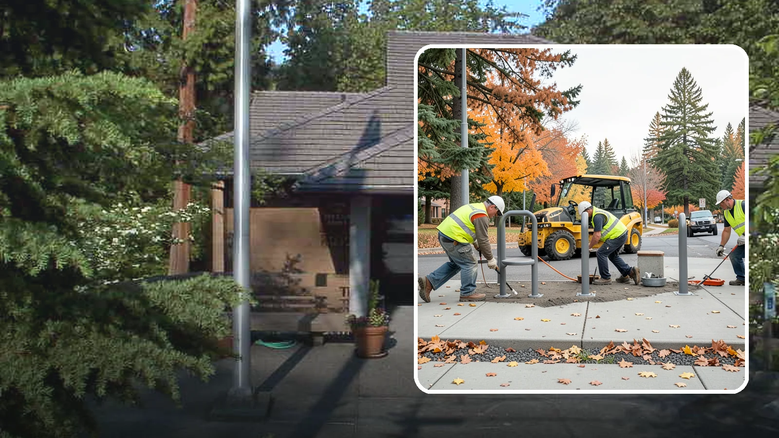 Bench Installation in Yarrow Point, King County, WA - We install park and streetscape benches on engineered footings with anchoring that resists theft and vandalism.