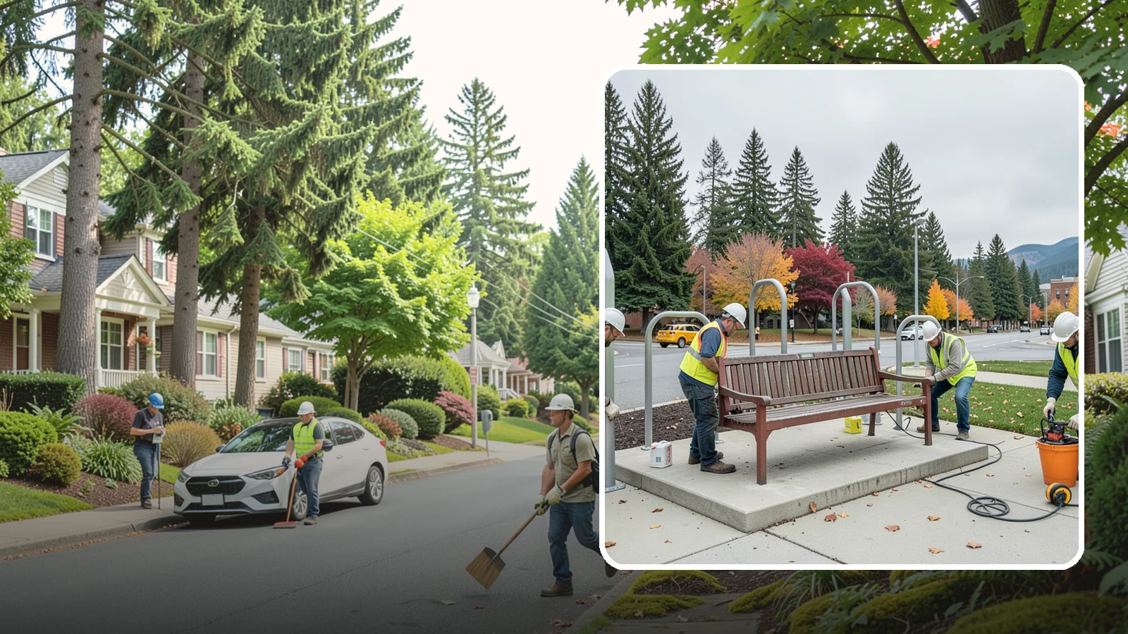 Bench Replacement in Beaux Arts Village, King County, WA - We remove failed benches and install replacements while reusing sound pads and footings where possible.
