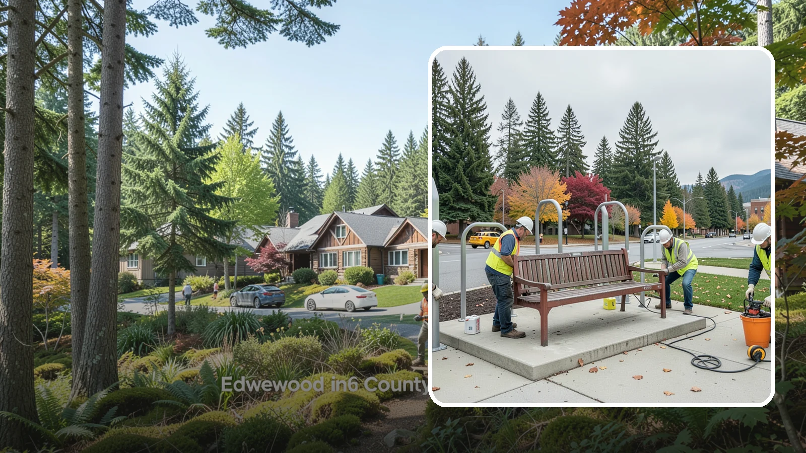 Bench Replacement in Edgewood, Pierce County, WA - We remove failed benches and install replacements while reusing sound pads and footings where possible.