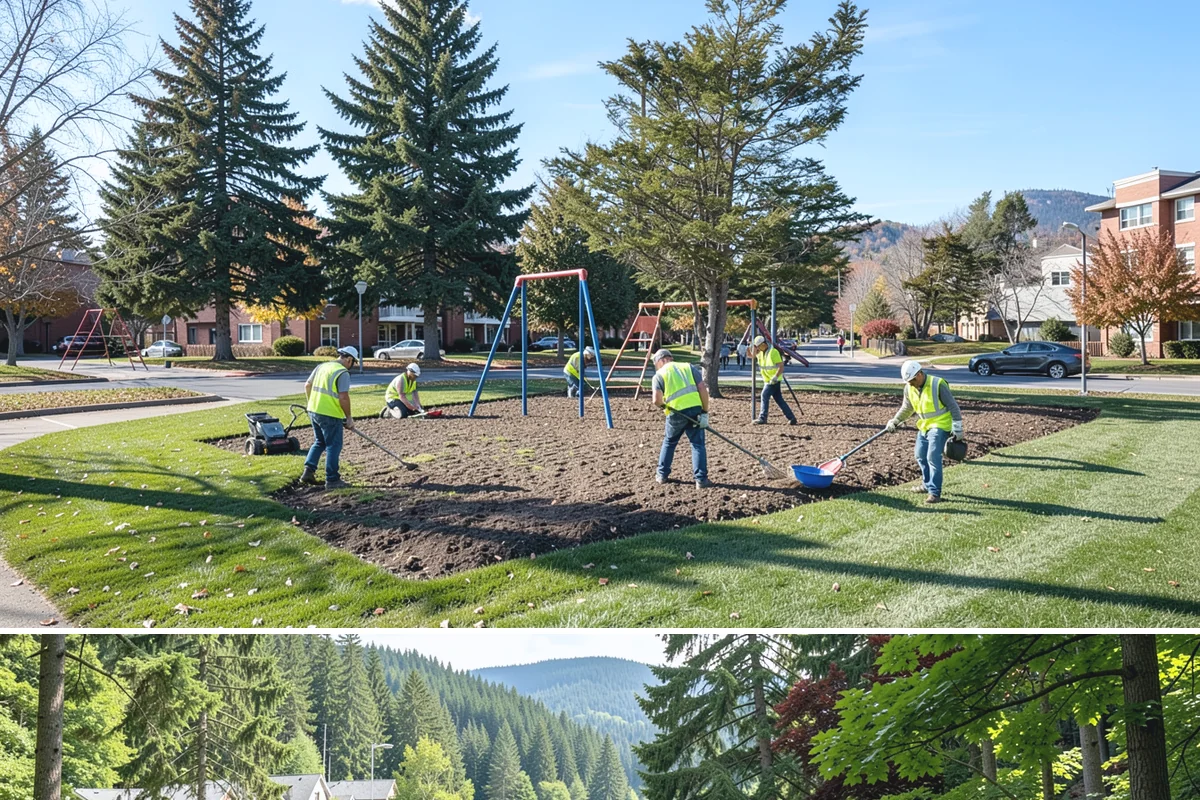 Bench Replacement in Lake Forest Park, King County, WA - Replacement routing runs year-round, with pad repairs and new footings best scheduled during drier weather.