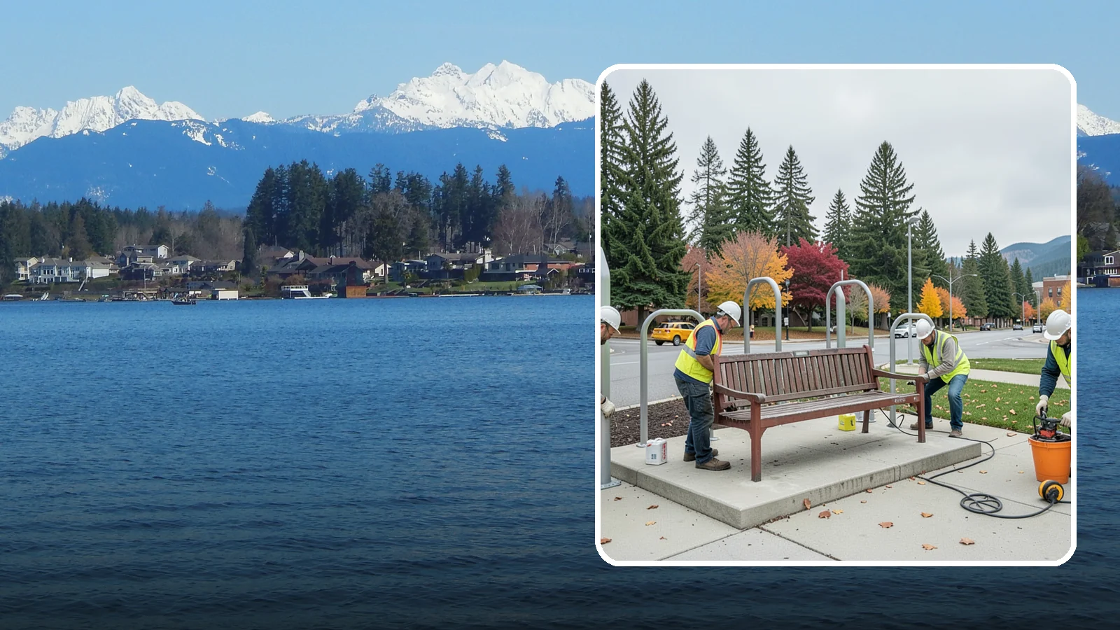 Bench Replacement in Lake Stevens, Snohomish County, WA - We remove failed benches and install replacements while reusing sound pads and footings where possible.