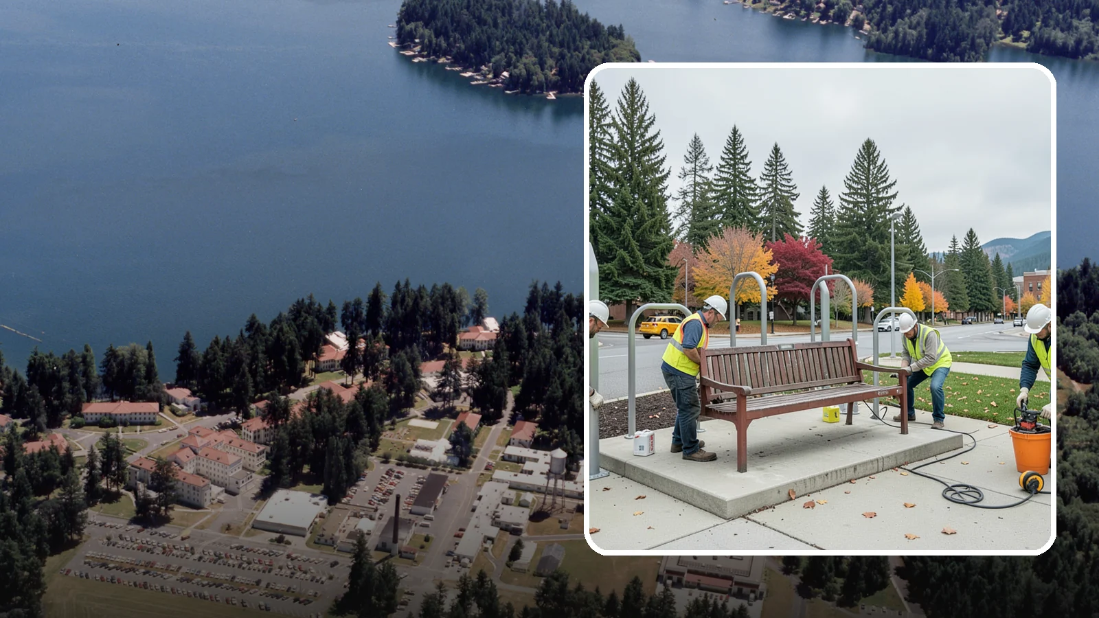 Bench Replacement in Lakewood, Pierce County, WA - We remove failed benches and install replacements while reusing sound pads and footings where possible.