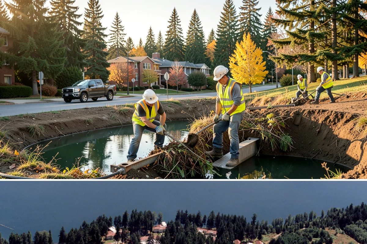 Bench Replacement in Lakewood, Pierce County, WA - Replacement routing runs year-round, with pad repairs and new footings best scheduled during drier weather.