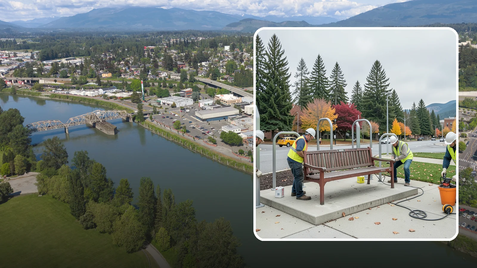 Bench Replacement in Mount Vernon, Skagit County, WA - We remove failed benches and install replacements while reusing sound pads and footings where possible.