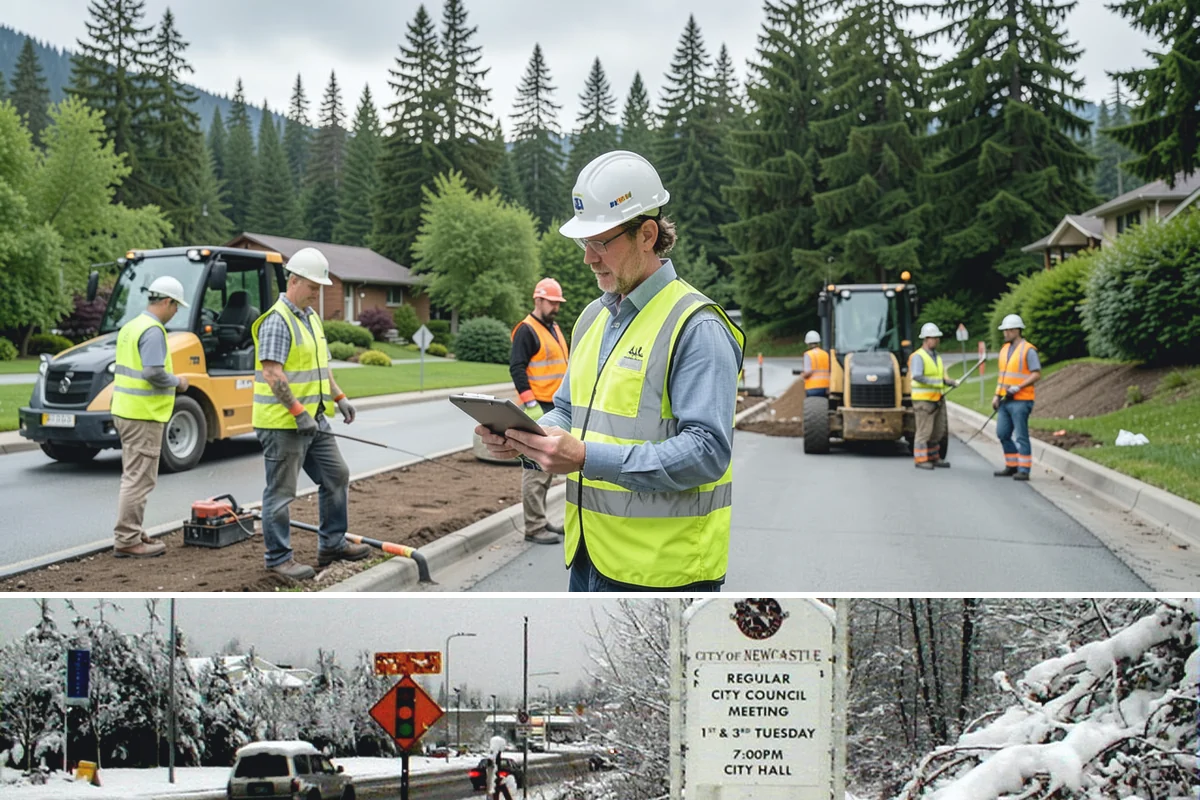 Bench Replacement in Newcastle, King County, WA - Replacement routing runs year-round, with pad repairs and new footings best scheduled during drier weather.