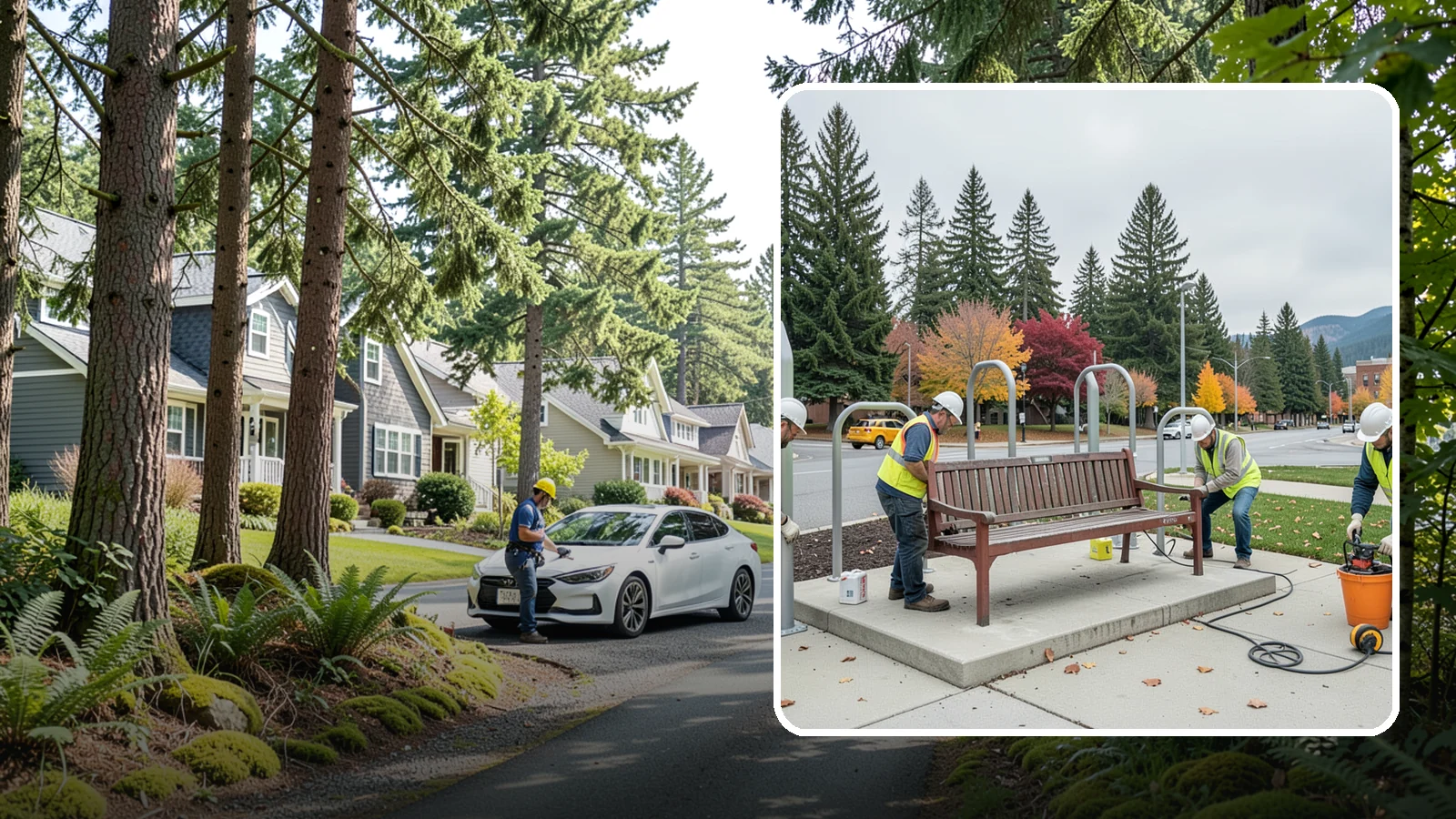 Bench Replacement in Normandy Park, King County, WA - We remove failed benches and install replacements while reusing sound pads and footings where possible.