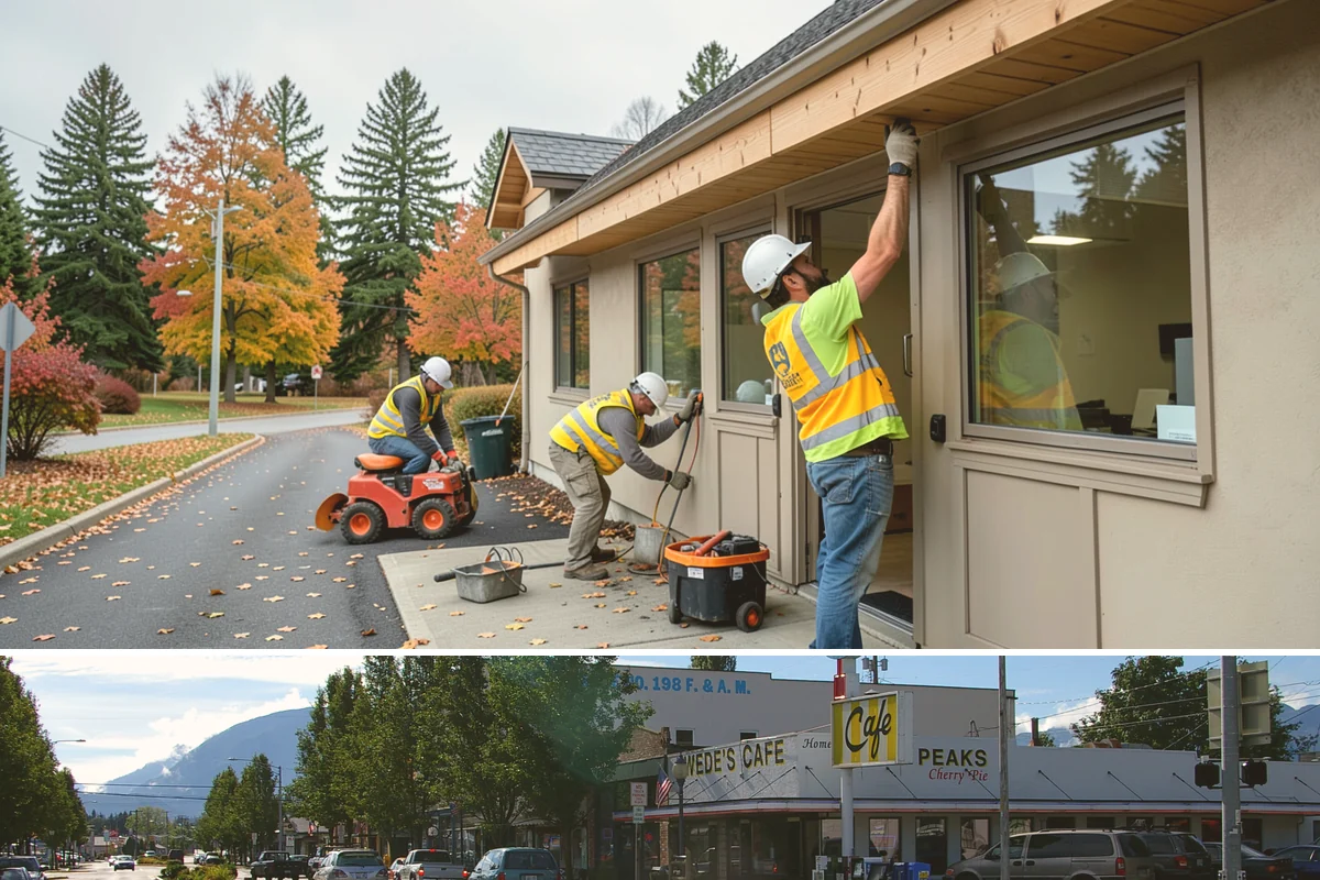 Bench Replacement in North Bend, King County, WA - Replacement routing runs year-round, with pad repairs and new footings best scheduled during drier weather.