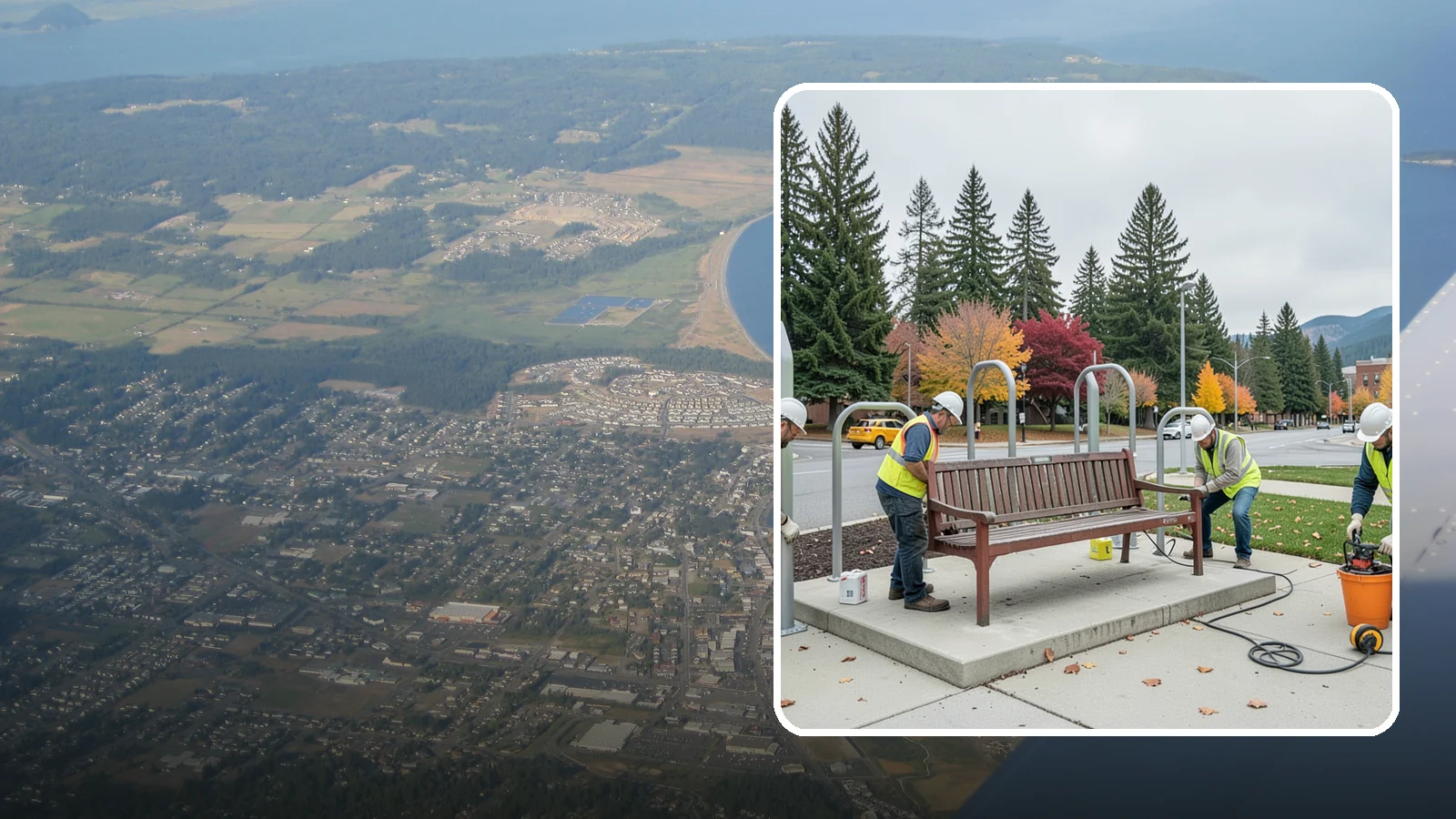 Bench Replacement in Oak Harbor, Island County, WA - We remove failed benches and install replacements while reusing sound pads and footings where possible.