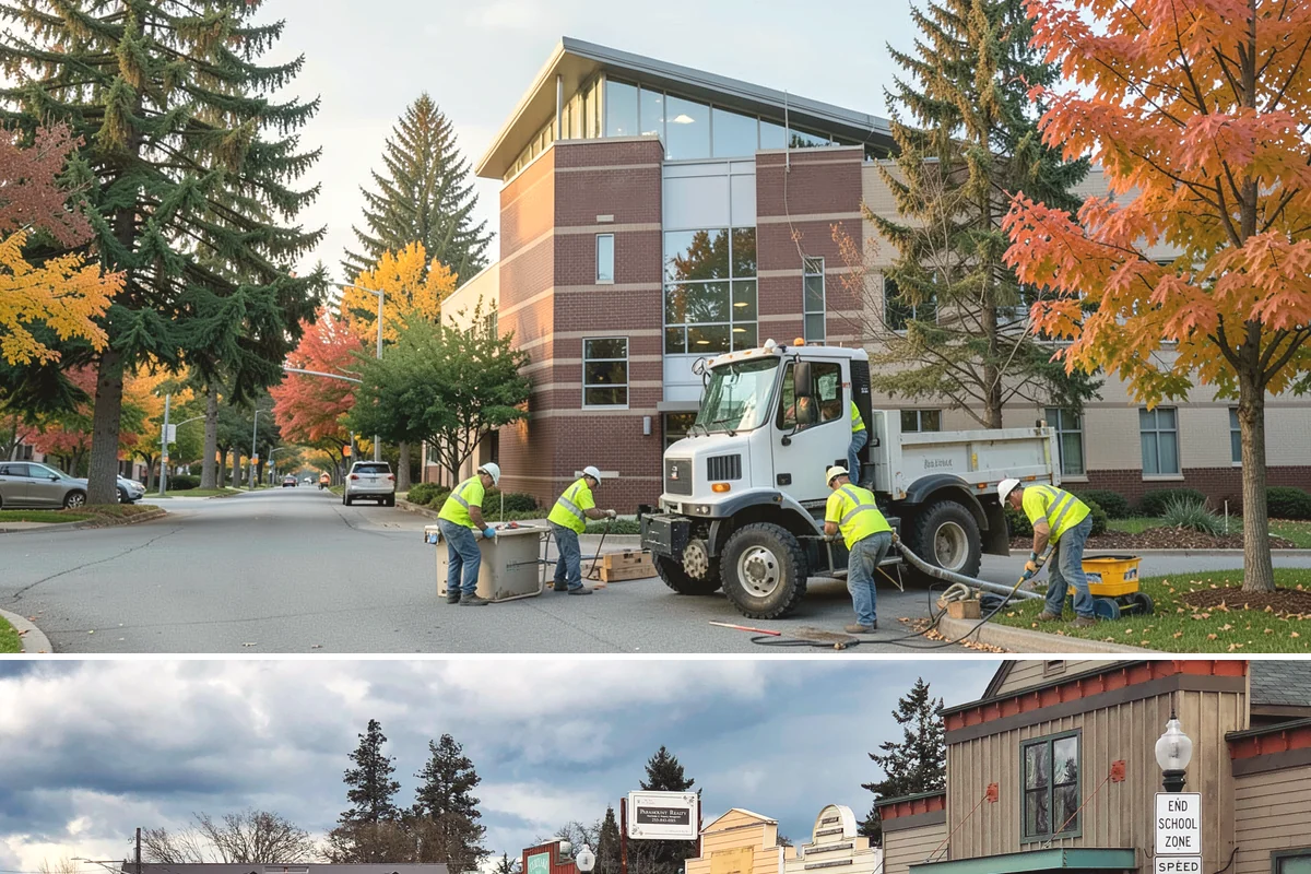 Bench Replacement in Roy, Pierce County, WA - Replacement routing runs year-round, with pad repairs and new footings best scheduled during drier weather.