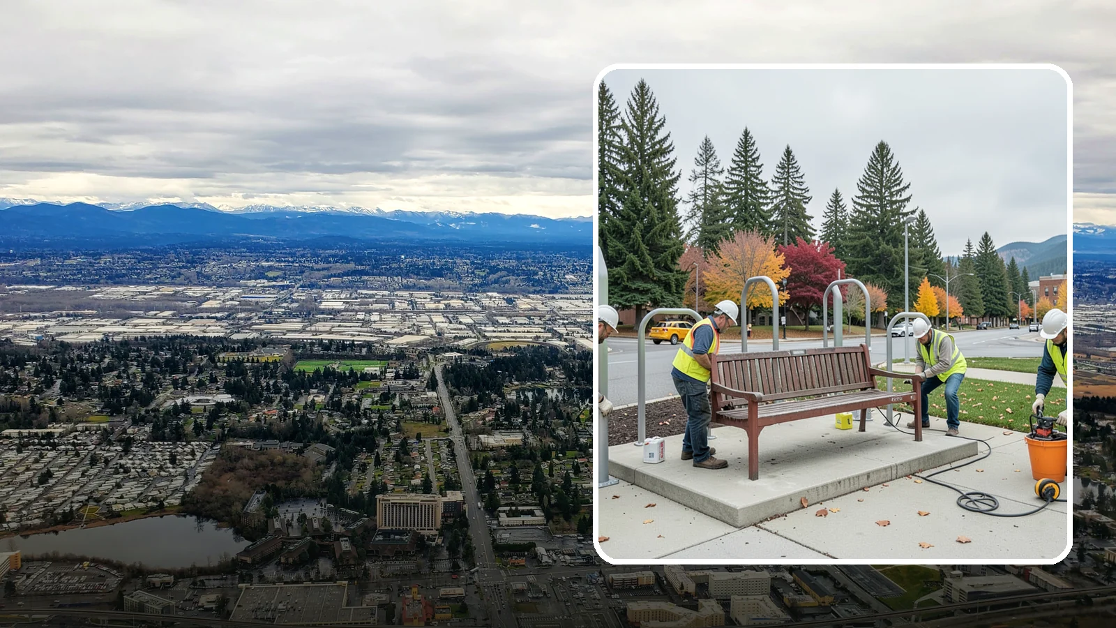 Bench Replacement in SeaTac, King County, WA - We remove failed benches and install replacements while reusing sound pads and footings where possible.