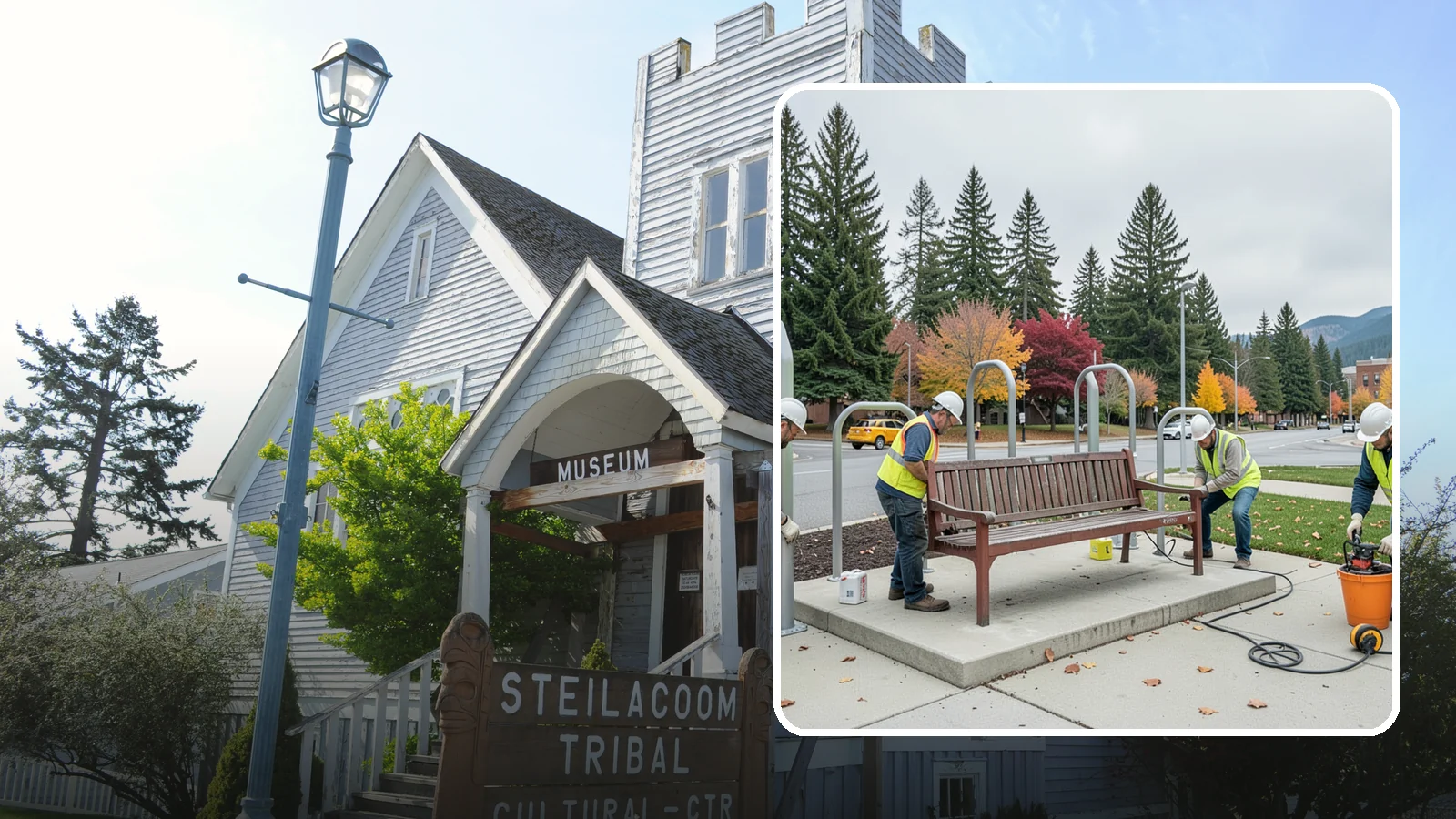 Bench Replacement in Steilacoom, Pierce County, WA - We remove failed benches and install replacements while reusing sound pads and footings where possible.