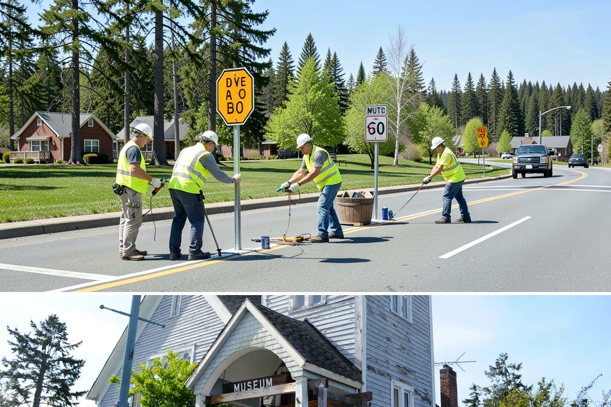 Bench Replacement in Steilacoom, Pierce County, WA - Replacement routing runs year-round, with pad repairs and new footings best scheduled during drier weather.