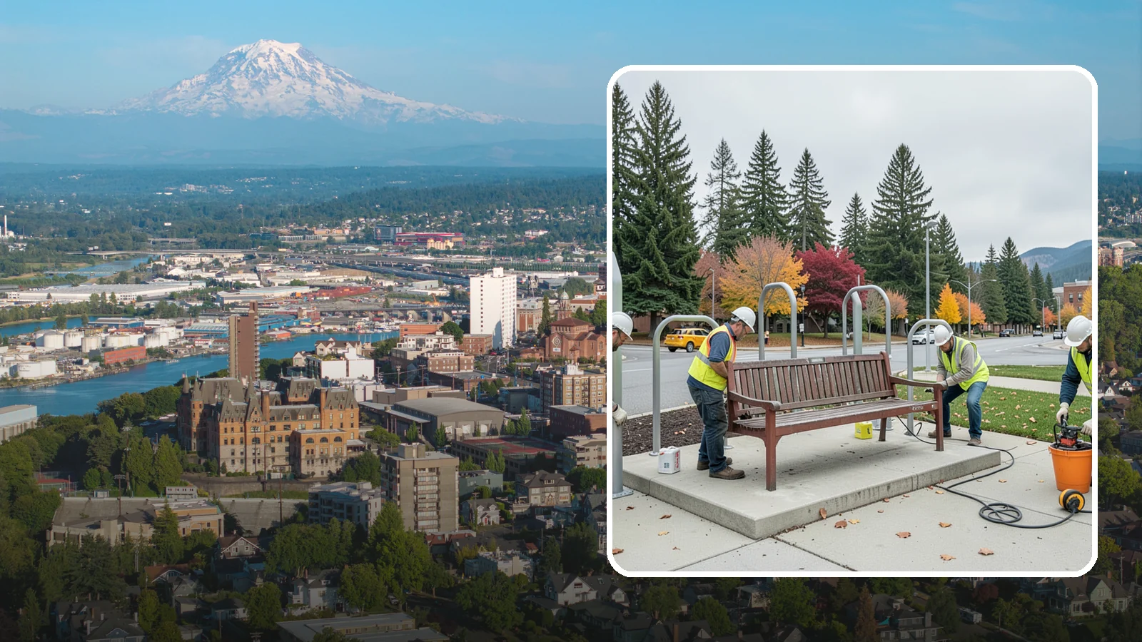 Bench Replacement in Tacoma, Pierce County, WA - We remove failed benches and install replacements while reusing sound pads and footings where possible.